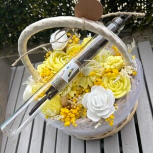 5 GOUSSES NOIRES +16cm    (tube en verre)